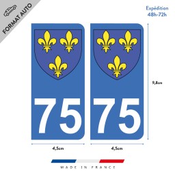 Autocollant Région Auvergne Pour Plaque Immatriculation – 9,8x4,5 Cm, Fabriqué En France