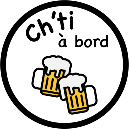 Autocollant Ch'ti à bord